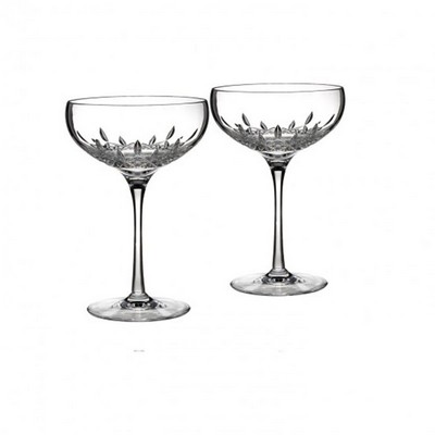 Waterford Lismore Essence Champagne Saucer, Pair