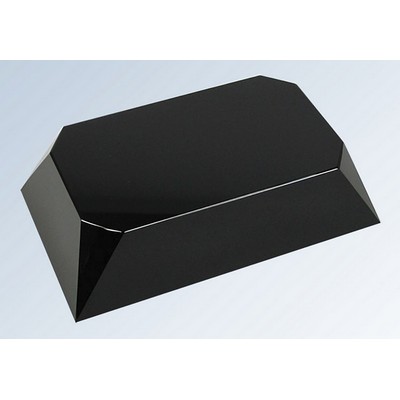 Black Beveled Four Sided Slant Base, 1-9/16" x 6" x 3-1/2"H, Top 5" x 3"