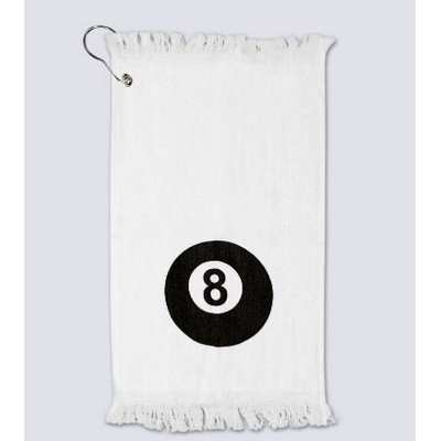 11" x 18" 100% All Cotton Terry Velour Blank Fringed Golf Towel