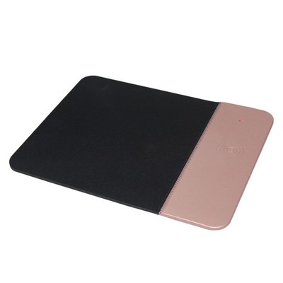 5W PU Leather Qi Wireless Charging Mouse Pad