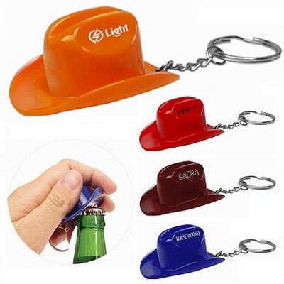 Cowboy Hat Bottle Opener Keychain