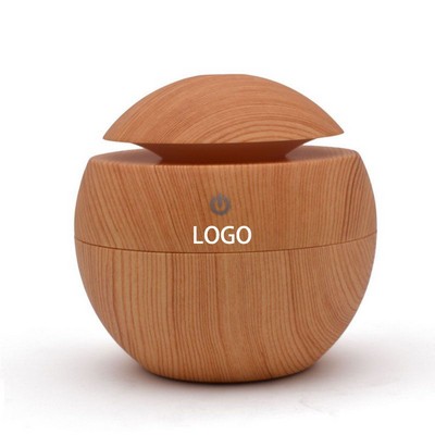 Round Wooden Aromatherapy Air Fresh Humidifier