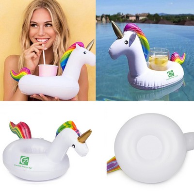 Inflatable Unicorn Pool Floating Drink Holder Swimming Beverage Coaster