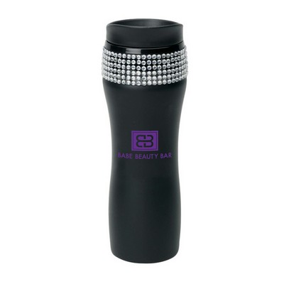 Stainless Steel Matte Finish Gem Bling Tumbler