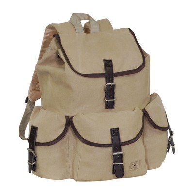 Everest Canvas Rucksack, Khaki Beige