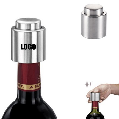 Silver Vacuum Wine Bottle Stopper