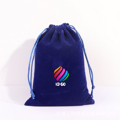 Full Color Printing Velvet Drawstring Bag