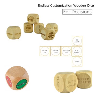 Decision Game Wooden Dice