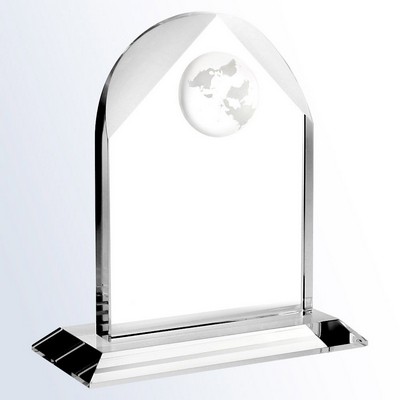 Distinguished Globe Arch Optic Crystal Award - Medium