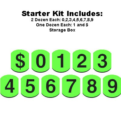 4" Bubble Number Decal Kit (Set of 20 Dozen)