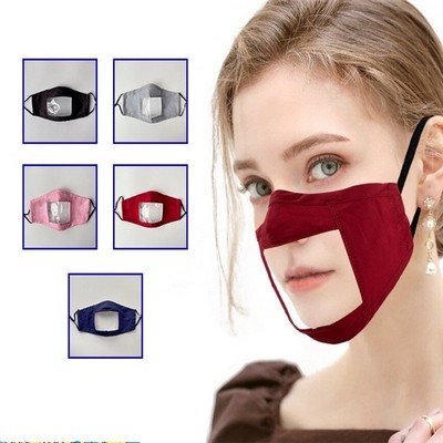 Face Cover mask with Clear Window Visible Expression