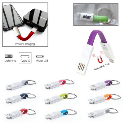 2 in 1 Keychain Charging USB-C Cable