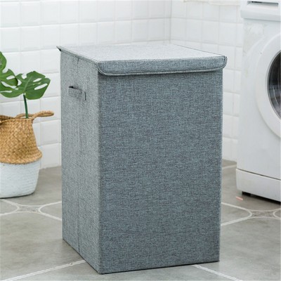 Cotton Linen Storage Box/Laundry Hamper Basket