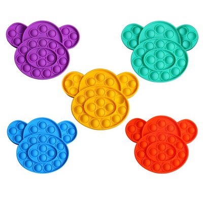 Monkey Shaped Silicone Push Pop Bubble Toy