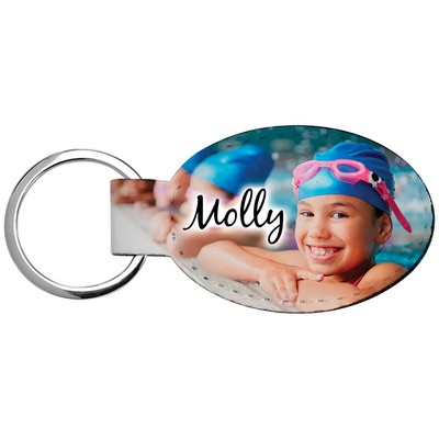 3" x 1.75" Subli-Tru Oval Keychain