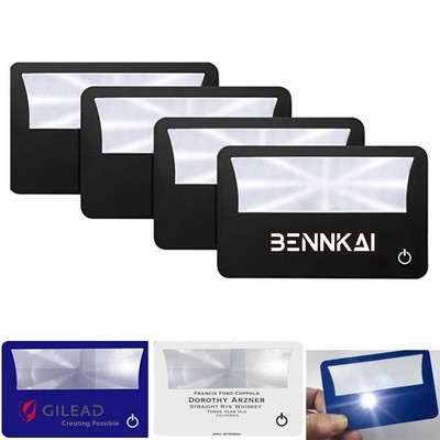 Credit Card Magnifier , LED Flashlight