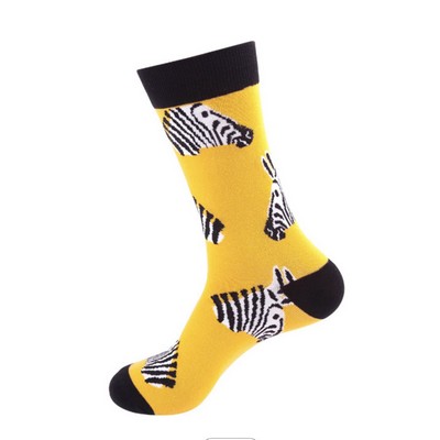 Women Dress Socks Fun Colorful Socks for Women Men Cotton Patterned Fashion Socks