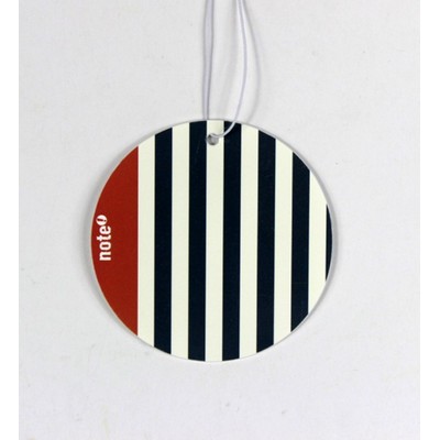 3.75" Die Cut Shape Custom Full Color Printed Air Freshener/Air Deodorizer w/Citrus Lemon Scent