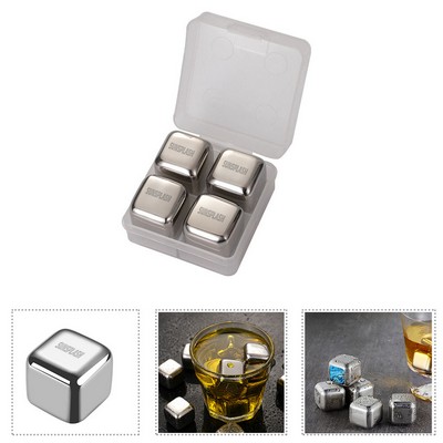 4Pcs Whiskey Cubes In Plastic Case