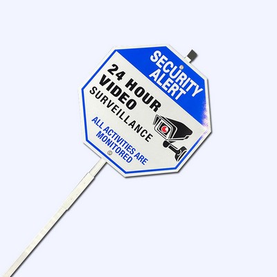 Aluminum Custom Warning Sign with Stake