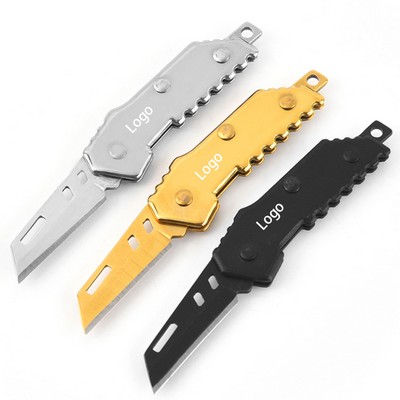 Mini Stainless Steel Folding Pocket Knife with Strap Hole