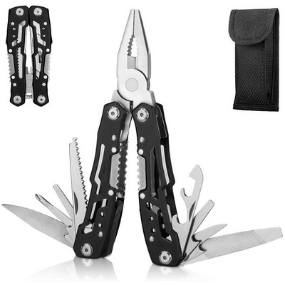 14-In-1 Multitool with Safety Locking, Professional Stainless Steel Multitool Pliers Pocket Knife