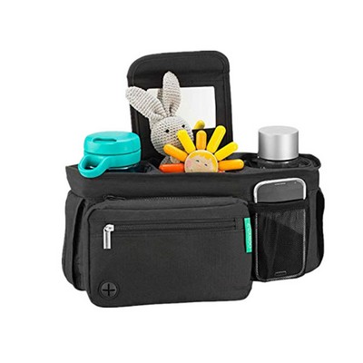 Non-Slip Stroller Organizer With Cup Holders