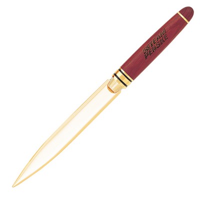 Wood Collection Letter Opener w/ Gold Blade