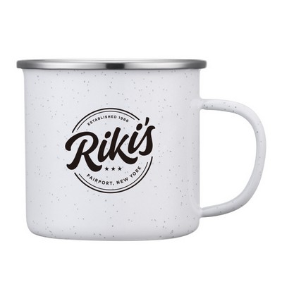 16 Oz. Coffee Mug Enamel W/ SS Rim