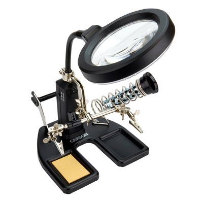 Carson® SolderMag™ 1.75X LED Lighted Soldering Magnifier w/4.5X Spot Lens