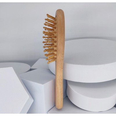 Small Travel Size Wooden Bristle Hair Brush