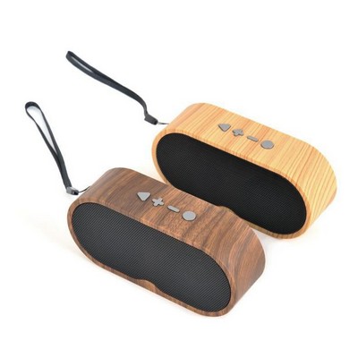 Wood Grain Portable Bluetooth Speaker