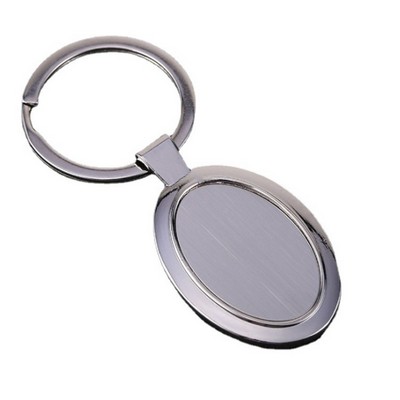 Stainless Steel Oval Shaped Locket Keyring