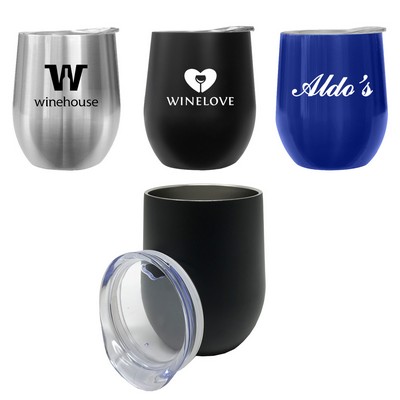 12 Oz. Double Wall Stainless Steel Vacuum Insulated Wine Cup