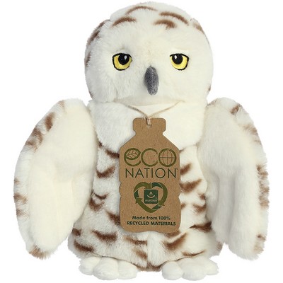 8" Eco Snowy Owl Stuffed Animal