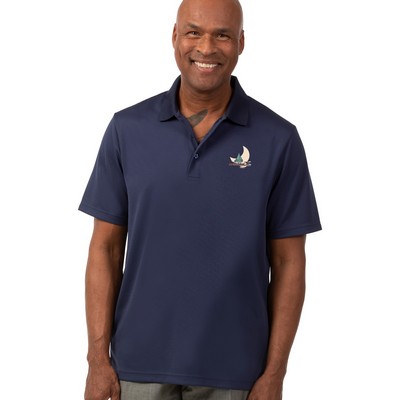 Zorrel® Elm™ Mens Vertical Dash Jacquard Stripe Polo Shirt