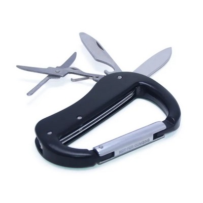 outdoor EDC hook multi-function pocket carabiner with scissor