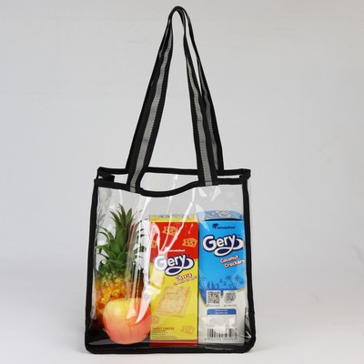 Clear/Black Tote Bag