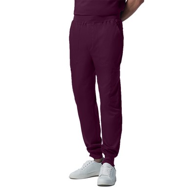 Landau - ProFlex - Men's 7-Pocket Mid-Rise Rib-Knit Elastic Waist Jogger Pant