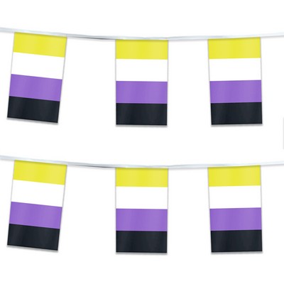 60' 1ply Plastic Non-Binary Pride Streamer