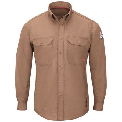 iQ Series® Men's Lightweight Comfort Woven Shirt - Brown