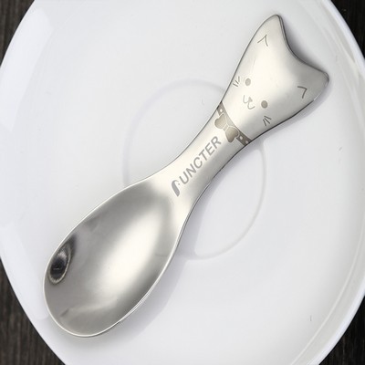 Stainless Steel Cute Cat Shape Salad Spoon