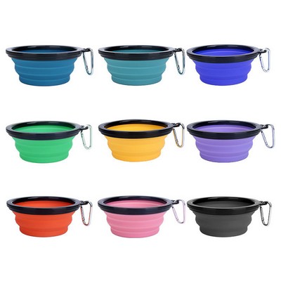 Collapsible Silicone Pet Bowl w/Carabiner