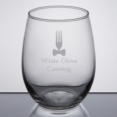 Deep Etched or Laser Engraved Libbey® 213 15 oz. Stemless Wine Glass