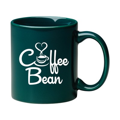 11 oz. Green C Handle Mug