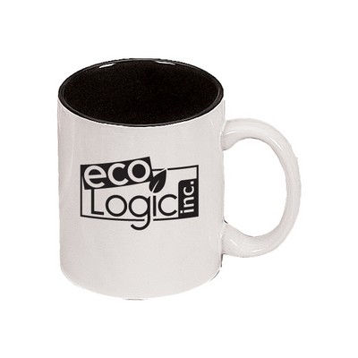 11 oz. Black In / White Out C Handle Mug