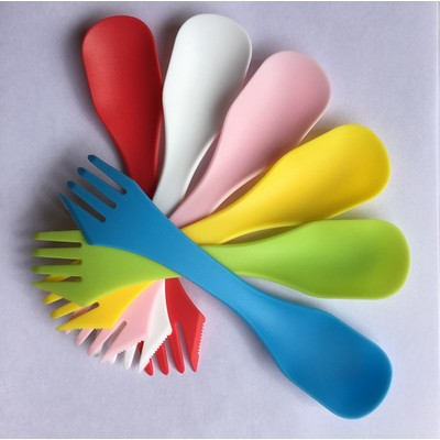 3 in 1 Plastic Knife Fork Spoon Tableware