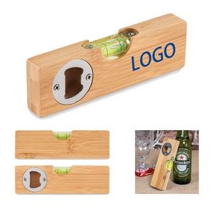 Bamboo Level With Bottle Opener