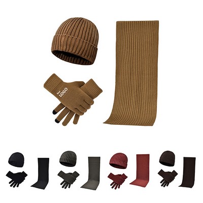 Winter Beanie and Scarf Set for Men and Women