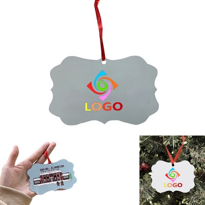 Aluminum Double Sided Christmas Ornament